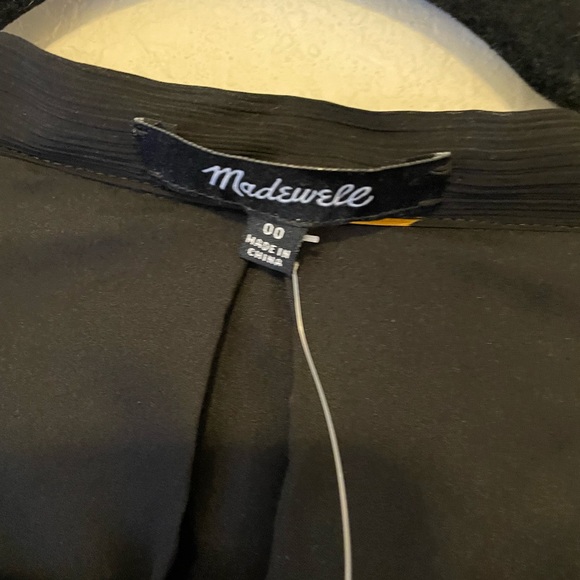 Madewell Black Floral Dress Sz 00 - Picture 6 of 7